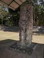 Stela H in the Grand Plaza at Copan - copan mayan ruins,copan mayan temple,mayan temple pictures,mayan ruins photos